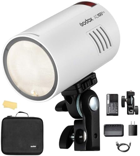 Godox Colorful AD100pro Strobe Flash Light Portable 100Ws 2600mAh Battery 2.4G Wilreless X System 1/8000 HSS 0.01-1.5s Recycling 360 Full Power Flashes Godxo AD100 for Photography Outdoor Shooting