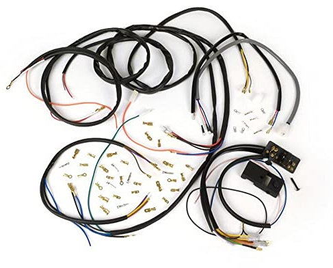 BGM Kabelbaum Conversion Kit (inkl. Lichtschalter) Vespa AC Umrüstung auf Elektronische Zündung (Vespatronic) kompatibel für Vespa Smallframe V50 Special