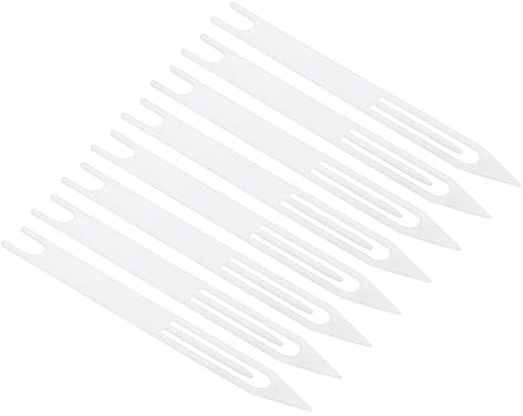 PATIKIL Fishing Net Repair Kit, 8 Pcs Plastic Fishing Net Sewing Needles 8# Fishing Netting Needle Shuttles for Fishing Net Repairing, White