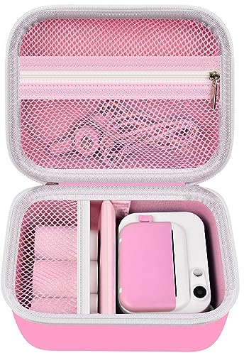 Kinderkamera Tasche für Uleway/ für GREENKINDER/ für GlobalCrown/ für Gofunly/ für Ushining Mini Digital Kamera, Sofortbildkameras Schutzhülle Tragetasche Halter für Druckpapier (nur Hülle) Hellrosa