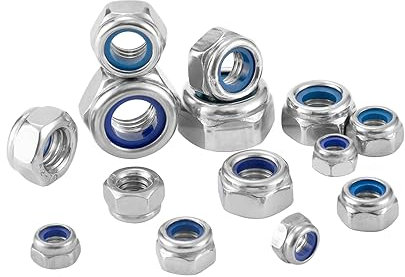 HXJDAM Sechskantmuttern M4 DIN985 70 Stück Premium Edelstahl Sicherungsmuttern A2 V2A selbstsichernde muttern Ideal für Robuste Befestigungen Schraubenmutter Stoppmuttern Kontermuttern