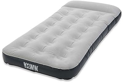 YAWN AIR Self Inflating Camping Mattress - Single Size - Self Inflating with Battery Operated Pump - Air Bed with Integrated Pillow - Includes 2x Repair Patches and Storage Bag
