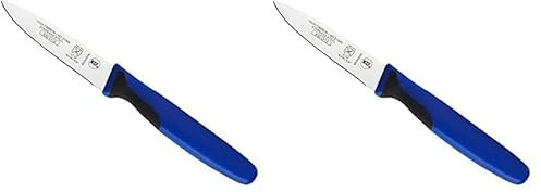 Mercer Culinary M23930BL, Stainless Steel, Blue, 3-Inch Slim Paring Knife (Pack of 2)