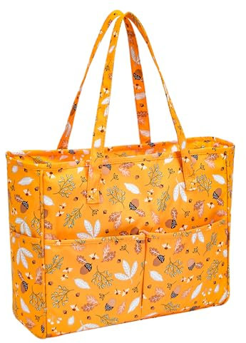 Coopay Stricktasche Aufbewahrung, Garn Aufbewahrungstasche für Wolle, Basteltasche zum Häkeln, Wolle Tasche für Garn, Stricken Taschen für Wolle Häkelprojekte, 35 x 30 x 12,5 cm, Oxford-Stoff, Libelle