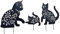 Supvox Deko 3St Katzenkarte herbstdeko Acryl Requisiten Ornamente Dekorationen Rasen Tier Silhouette