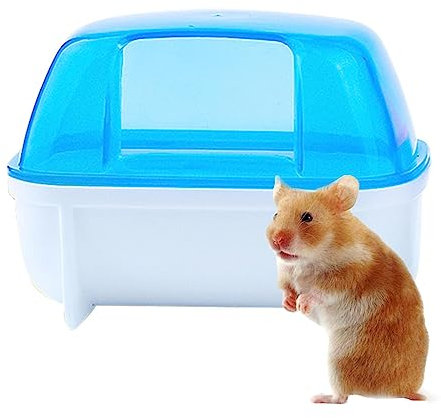 Generic Bain de sable pour hamster – Bac à litière amovible pour hamster – Bac de bain de sable amovible – Baignoire stable pour hamster nain