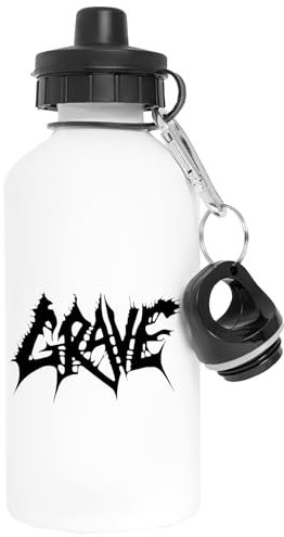 Grave Aluminium Weiß Wasserflasche Mit Schraubverschluss White Water Bottle with Screw Cap