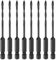 QUARKZMAN 8Pcs Forets pour Béton et Maçonnerie de 3mm (1/8) avec Pointe en Carbure de Tungstène, Revêtus de Chrome, Longs, Triangle Croisé, pour Carrelage, Brique, Plastique, Bois, Noir