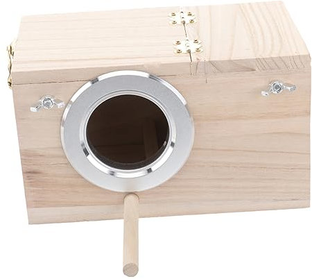 BESPORTBLE Bird Nest Box for Songbirds Small Wooden Finch Nesting Box Educational Bird House Left-opening Entrance
