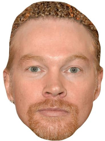 Axl Rose (Beard) Maske aus Karton