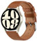 Vancle für Samsung Galaxy Watch 6 Armband 40mm 44mm Leder Damen Herren,Weiches Atmungsaktives 20mm Leder Sport Armband Ersatzarmbänder für Samsung Galaxy Watch 6 Classic 43mm 47mm(braun)