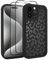 UZEUZA Compatible with iPhone 15 Pro Case, Cheetah Print Shockproof Soft TPU Protective Case for Women Girls, Slim Anti Scratch Leopard Case for iPhone 15 Pro 6.1 Inch,Black