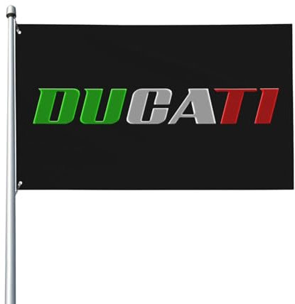 Compatible With Ducati Flagge, 90 x 150 cm, Außenflaggen, Gartenflaggen, Hausflaggen, Banner-Dekoration für Hof, Veranda, Rasen, Heimdekoration
