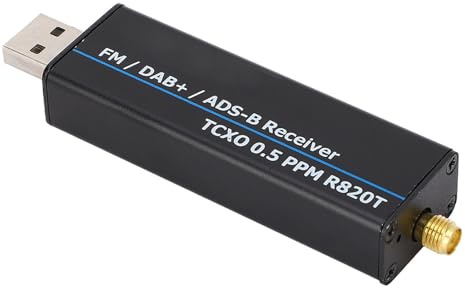 RTL-SDR-Empfänger, 100 kHz Bis 1766 MHz Software Defined Radio, Vollband RTL2832U R820T2 0,5 PPM TCXO USB Software Defined Radio