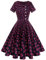 Wedtrend Robe de cocktail pour femme - Robe de soirée courte - Style rockabilly - Style vintage des années 50, rose marine, S