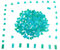 BTMIEY Glasmosaikfliesen, 4 Formen, quadratisch, Diamant, Dreieck, Rechteck, 220 Stück, Buntglas-Mosaikstücke für handgefertigte Kunst, Handwerk und Heimdekoration (Pfauenblau)
