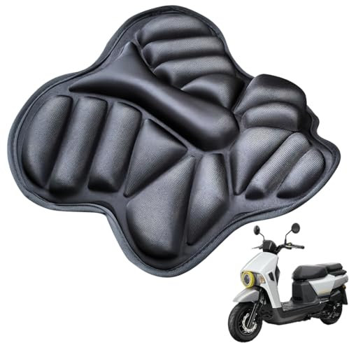 AWOGPID Motorrad Gel Sitzkissen, 1 Stück Universal Motorrad Sitzkissen, 3D Motorrad Sitzkissen, Stoßdämpfende Atmungsaktive Sitzpolsterung, 3D Fit für Motorrad