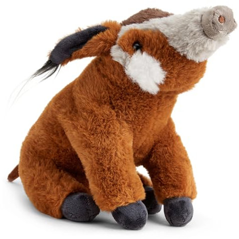 Zappi Co Rotborsti das Rote Flussschwein Plüschtier (22cm) Buschschwein - Weich, Kuschelig, 100% Recycelt - Farbenfroher Waldbegleiter