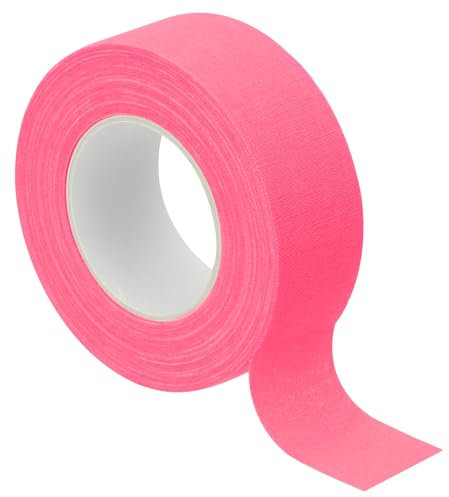 PATIKIL 1 Zoll x 33 Fuß Neon Gaffer Stoffband, 1 Rolle fluoreszierendes Klebeband UV Schwarzlicht Glow Tape für UV-Party, Pink