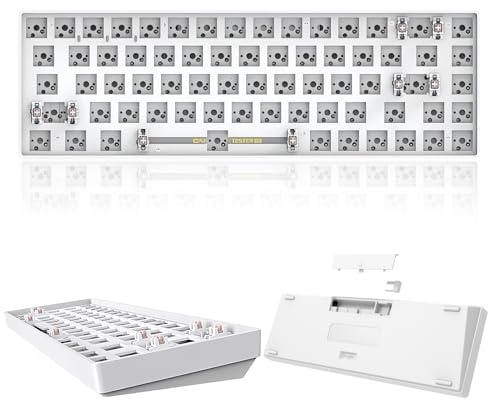 ZMX CIY68 Kit tastiera meccanica, 65% wireless Bluetooth5.0/2.4G tastiera personalizzata Barebones PCB hot swap interruttore tester 3 pin/5 pin kit da gioco fai da te con tappetino isolante acustico