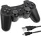 Lunriwis Controller für PS-3, PS3 Wireless Bluetooth Controller, mit 6-Achsen Dual Vibration Joystick mit Ladekabel, Wiederaufladbare Fernbedienung Joystick