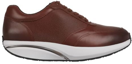 MBT Nafasi 5 Zapatos de Vestir para Mujer Anatómicos y Cómodos. Calzado Fisiológico Confort y Estabilidad con Suela Curva. Zapatos Casual de Piel con Plataforma y Cordones. Color Marrón