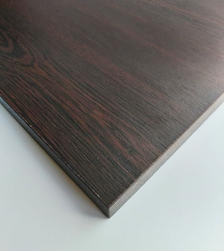 Generico Pannello Truciolare Nobilitato Wengè Bordato su 4 lati mm 18 Varie Misure (1, cm. 90 x 60)