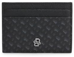 Hugo Boss Kartenetui mit Monogrammen und Double B-Rand, Schwarz 002, Talla Única, Modern