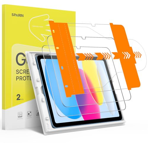 SPARIN 2 Stück Panzer Schutz Glas für iPad 11./10. Generation Schutzfolie, Auto-Installation, Displayschutz für iPad 11 Zoll (A16) 2025/10,9 Zoll 2022, Kratzfest, Bläschenfrei, HD-Klarheit Folie