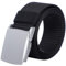 Risipu Kindergürtel für Jungen und Mädchen, Kid Holeless Black Belt Schuluniform Gürtel mit Silber Schnalle, Nylon Gürtel für Kinder im Alter von 6-12 (Schwarz, 90cm)