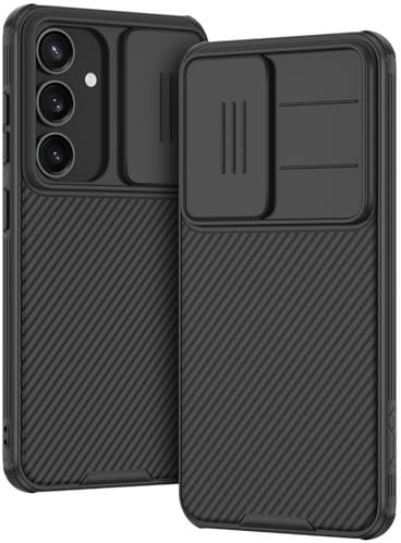 AROYI Handyhülle Kompatibel mit Samsung Galaxy S25 Hülle, Samsung S25 Hülle Kameraschutz mit Slide Camera Handyhülle für Samsung Galaxy S25 5G Hülle - Schwarz