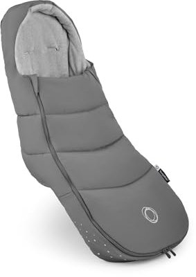 Bugaboo Ganzjahres Fußsack, unverzichtbares Kinderwagen-Zubehör für jede Jahreszeit, wasserdichter und atmungsaktiver Fußwärmer, Moon Grey