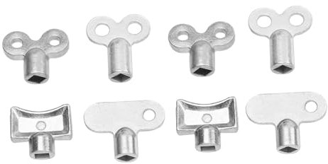 jojofuny 3 Sätze Heizkörper Auslass Ventil Anstieg Luftkompressordüse Kühler-entlüftungsventil Schlauch Zentral Schlüssel Leistung Rohr Silver Zinklegierung 8 Stück * 3