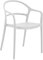 Rebecca Mobili Sedia Moderna da Giardino, Sedia Impilabile, Bianco, Polipropilene, Salvaspazio, con Braccioli, per Casa o Esterno - Misure HxLxP: 81 x 57 x 51,5 cm - Art. RE7193V5