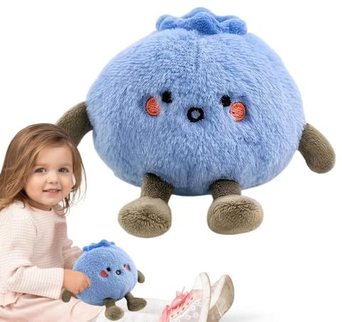 Giocattolo Ripieni Di Mirtilli - Soffice Cartone Animato Peluche, Figura Di Bacche Portatile, Bambola Divertimento Squishy | Carattere Accogliente In Miniatura In Miniatura, Accento Di Espressione Sci