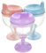 OFFIGAM 3 Piezas Vasos Reutilizables para Base Alta y Antiderrame Tazas para Bebés para Leche y Colores Pastel Rosa Azul