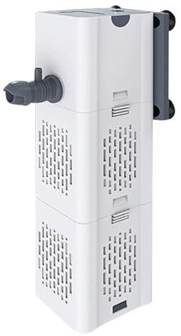 ZJchao Filtre d Aquarium 15 W avec Pompe Silencieuse D bit Jusqu 1000 L H R glage Pr cis du D bit d Id al pour Aquariums Poissons Rouges et Crevettes Prise UE