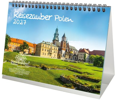 Reisezauber Polen DIN A5 Tischkalender für 2027 Warschau Urlaub Ostsee Küste - Seelenzauber