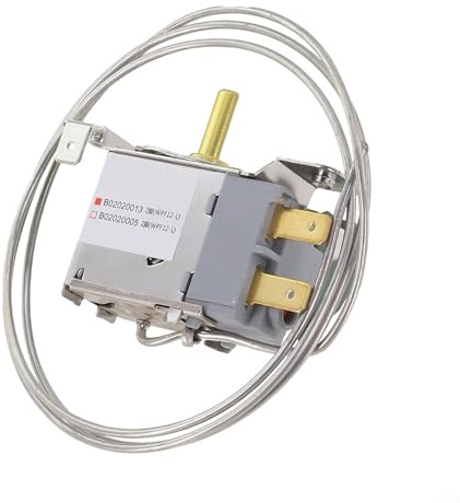 ZiStarlilife WPF22-L Termostato de refrigerador Interruptor de control de temperatura mecánico de 2 pines con sonda de 90 cm, 220-250 V 4 A/5 A para congeladores, enfriadores de bebidas, vitrinas en
