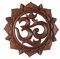 Om Symbol,Aum' Zeichen Mandala Relief Mantra Sanskrit Devanagari Deko Soar Holz ca. 30 cm Ø
