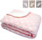 LeerKing Hundedecke flauschig Katzendecke waschbar Doppelte Fleecedecke Kuscheldecke für Sofa Hundebett und Auto Pink 75 * 100cm