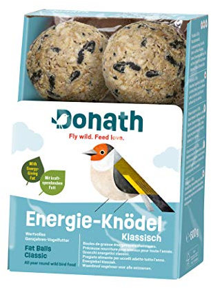 Donath Gnocco Energetico Classico per Cince, Senza Rete, 100 g l’Uno, con Grasso Energizzante, Cibo per Uccelli Selvatici Adatto Tutto l’Anno