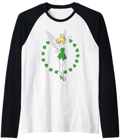 Disney Tinker Bell Ring of Shamrocks St. Patrick's Day Raglan