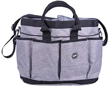 ARBO-INOX Putztasche mit abnehmbaren Schultergurt und Handgriff Reiten one Size Pferd kastenform(Grau)