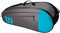 Wilson Tennistasche Team 6, Bis zu 6 Schläger, Blau/Grau, WR8009802001