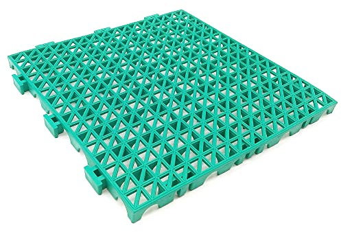 Loseta Reforzada (Verde 33x33x2cm), Autoventilada y antihumedad Suelos de garajes, talleres, lavaderos de coches, terrazas, baños, piscinas