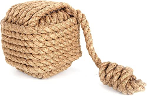 Annibells Large Heavy Hessian Rope Square Door Stop