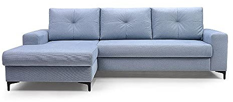 Ecksofa Robin Polstersofa mit Schlaffunktion Bettkasten Bett Couch Sofa Wohnlandschaft Links Rechts 13 (Links)