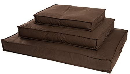 JAMAXX® Premium Hundekissen Hundematte Canvas Waschbar Orthopädisches Hundebett weich Memory Foam Visco-elastische Füllung, mittelgroße Hunde, Vintage Canvas Stoff Matratze PDB1007 L 120x90 Sofa braun