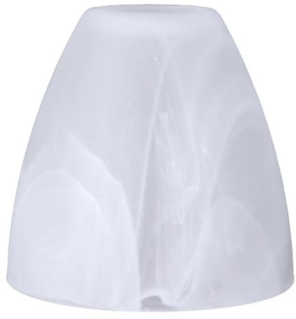 Lampenglas Weiß Ø 80mm Alabasterglas Ersatzglas Glasschirm E14 Leuchtenglas Lochmaß oben 30mm